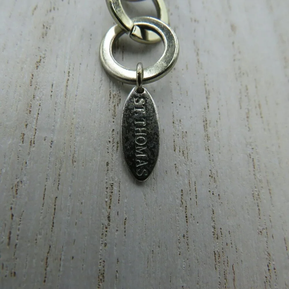 St Thomas Necklace Silver Tone 18
